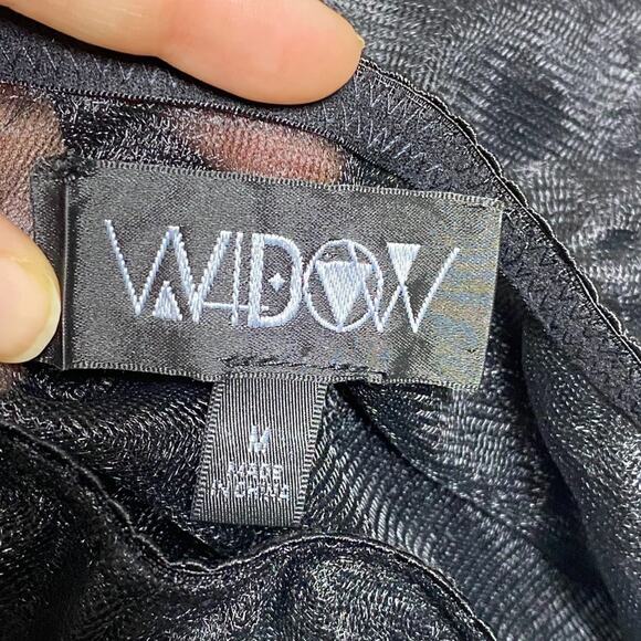 Widow Womens Sheer Mesh Midi Skirt Size M Goth Grunge Vampy Witchy Shadow Kiss - Picture 5 of 10